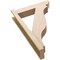 Ekena Millwork 6-in W x 24-in D x 36-in H Funston Slat Rough Cedar Woodgrain TimberThane Outlooker, Primed Tan OUTUR060X24X36FST24RCPR - alternate 4